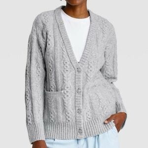A New Day Embellished Button Knit Chunky Cardigan